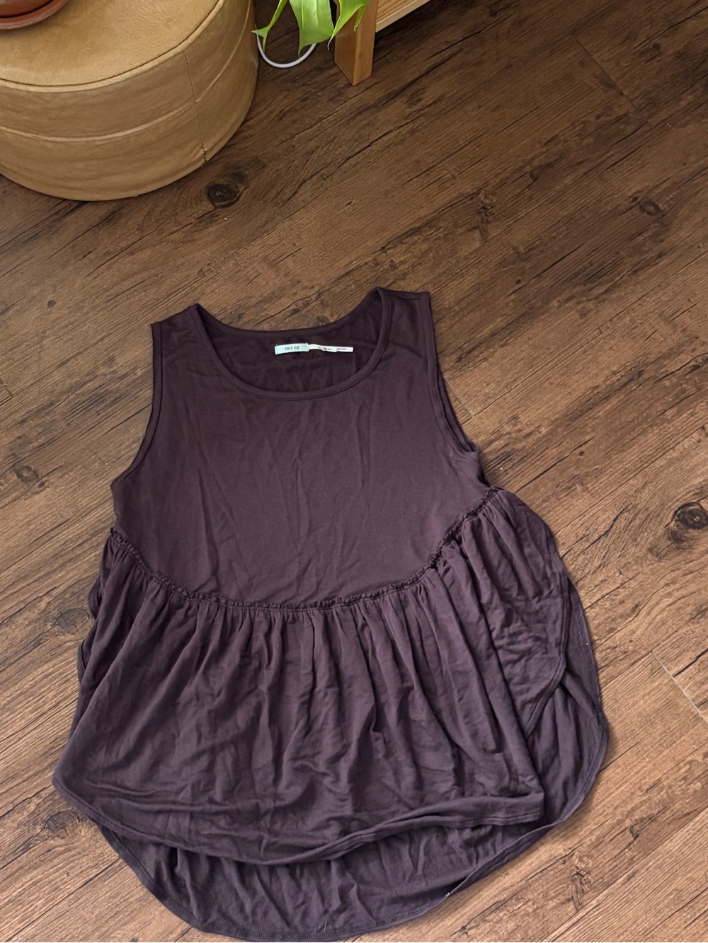 Kimchi Blue Dark Chocolate Peplum Tank